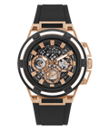 Guess Matrix Multifunction Black Dial Black Rubber Strap Watch For Men - GW0423G5