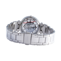 Guess Night Life Clear Silver Dial Silver Steel Strap Watch for Women - GW0470L1