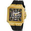 Guess Leo Multifunction Black Dial Black Silicone Strap Watch For Men - GW0637G2