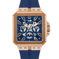 Guess Leo Chronograph Blue Dial Blue Silicone Strap Watch For Men - GW0637G3