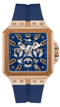 Guess Leo Chronograph Blue Dial Blue Silicone Strap Watch For Men - GW0637G3
