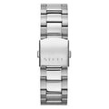 Guess Atlas Chronograph Black Dial Silver Steel Strap Watch For Men - W0668G3