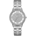 Guess Ethereal Diamonds Silver Dial Silver Steel Strap Watch for Women - W1013L1