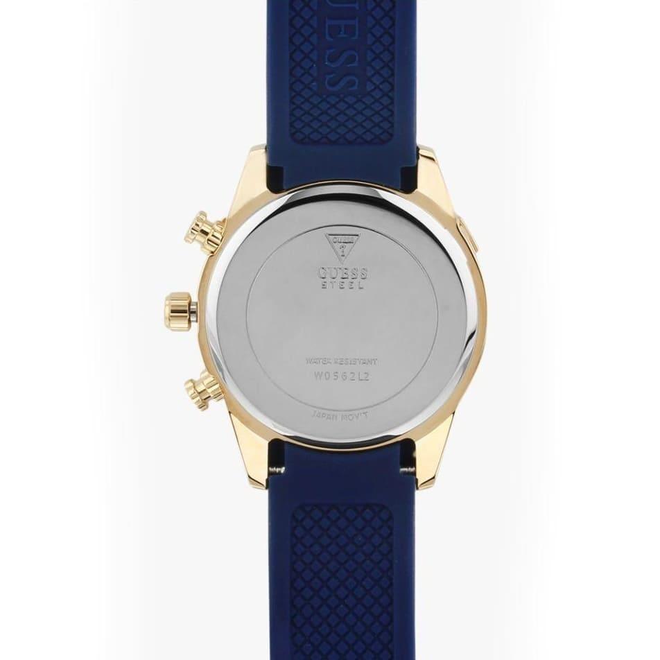 Guess Catalina Blue Gold Tone Blue Silicone Strap Watch For Women - W0562L2