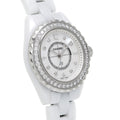 Chanel J12 Diamonds Quartz White Dial White Steel Strap Watch for Women - J12 H2572