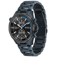 Hugo Boss Globetrotter Black Dial Black Steel Strap Watch for Men - 1513824