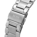 Hugo Boss Santiago Black Dial Silver Steel Strap Watch for Men - 1513862