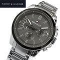 Tommy Hilfiger Iconic Quartz Black Dial Silver Steel Strap Watch for Men - 1791564