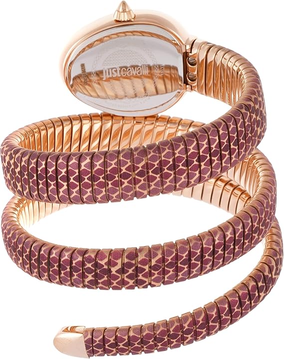 Just Cavalli Glam Snake White Dial Multicolor Steel Strap Watch for Women - JC1L163M0275