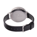 Calvin Klein Equal Black Dial Black Leather Strap Watch for Women - K3E231C1