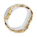 Calvin Klein Snake Silver Dial Yellow Gold Steel Strap Watch For Women - K6E23546