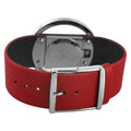 Calvin Klein Glam Transparent Dial Red Leather Strap Watch for Women - K9423144