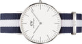 Daniel Wellington Classic Glasgow White Dial Two Tone NATO Strap Unisex Watch - DW00100047