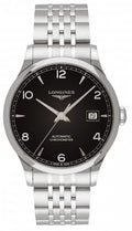 Longines Record Black Dial Automatic Stainless Steel 40mm Watch for Men - L2.821.4.56.6