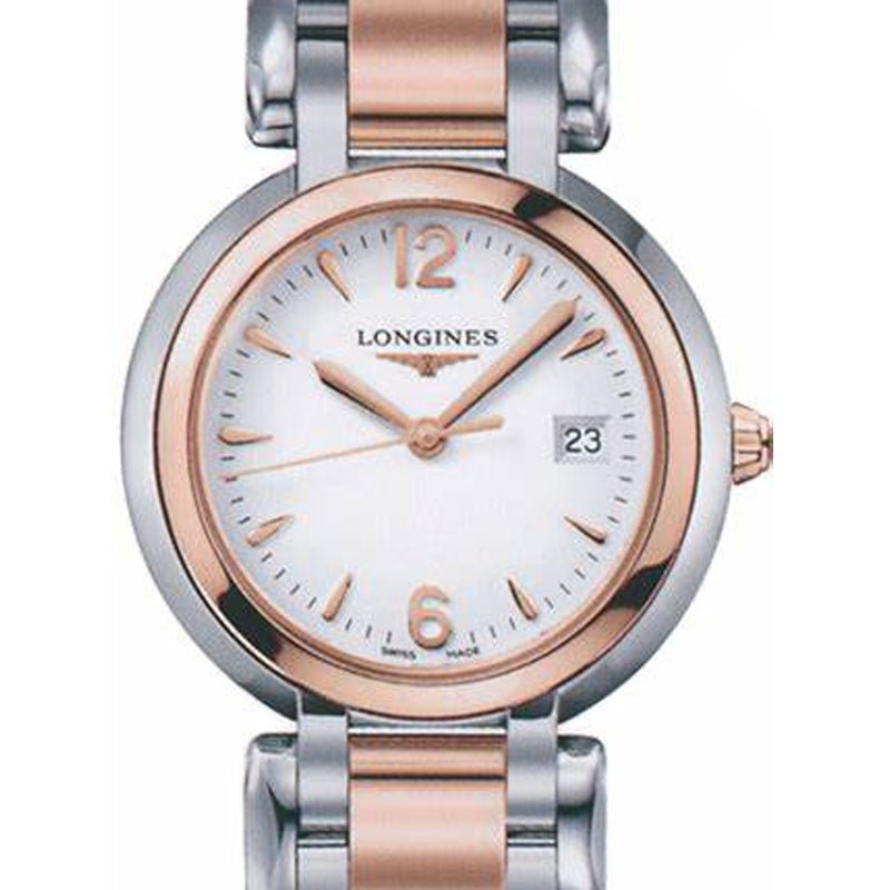 Longines PrimaLuna Quartz White Dial Two Tone Steel Strap Watch for Women - L8.110.5.16.6