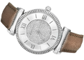 Michael Kors Caitlin Quartz Silver Dial Gray Leather Strap Watch For Women - MK2377
