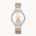 Michael Kors Portia Quartz Silver Dial Two Tone Steel Strap Watch For Women - MK3709