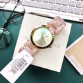 Michael Kors Delray Rose Gold Dial Pink Steel Strap Watch for Women - MK4316