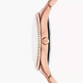Michael Kors Lauryn Three-Hand Crystals Rose Gold Dial Rose Gold Steel Strap Watch for Women - MK4736