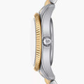 Michael Kors Lexington Three-Hand Silver Dial Two Tone Steel Strap Watch for Women - MK4815