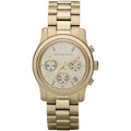 Michael Kors Runway Gold Dial Gold Stainless Steel Strap Watch for Women - MK5055