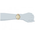 Michael Kors Sawyer White Dial Gold Steel Strap Watch for Women - MK6362