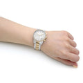 Michael Kors Ritz White Dial Two Tone Steel Strap Watch for Women - MK6474