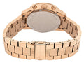 Michael Kors Ritz Chronograph Rose Gold Dial Rose Gold Steel Strap Watch For Women - MK6598