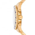 Michael Kors Everest Chronograph Blue Dial Gold Steel Strap Watch For Women - MK6971