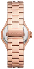 Michael Kors Lennox Three-Hand Silver Dial Rose Gold Steel Strap Watch For Women - MK7362
