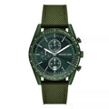 Michael Kors Accelerator Chronograph Green Dial Green Nylon Strap Watch for Men - MK9144