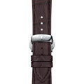 Tissot Gentleman Powermatic 80 Silicium Black Dial Brown Leather Strap Watch For Men - T127.407.16.051.01