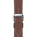 Tissot Gentleman Blue Dial Brown Leather Strap Watch For Men - T127.410.16.041.00