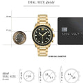 Versace Greca Dome Chronograph Black Dial Gold Steel Strap Watch for Men - VE6K00523