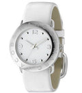 Marc Jacobs Amy White Dial White Leather Strap Watch for Women - MBM1136