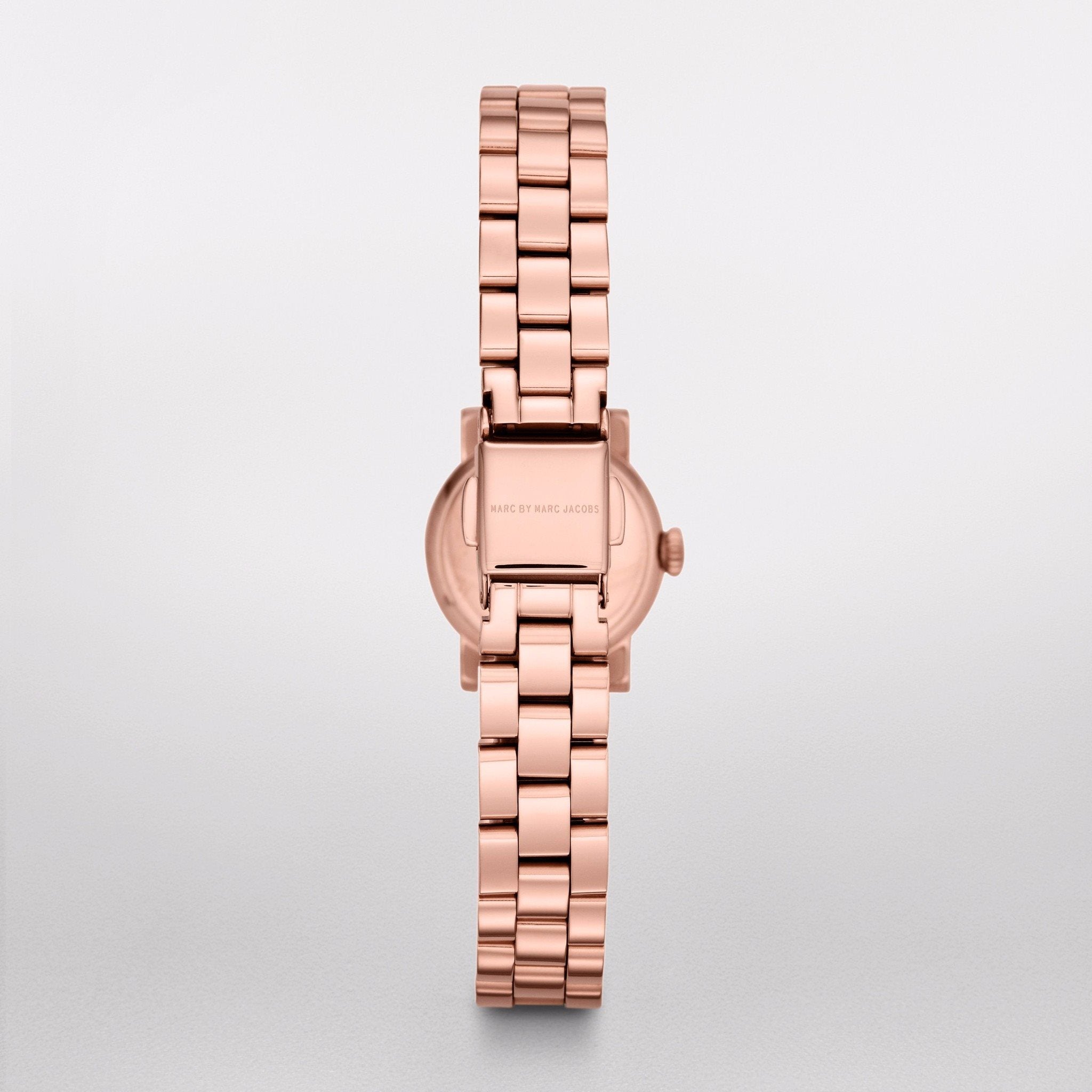 Marc Jacobs Amy White Dial Rose Gold Steel Strap Watch for Women - MBM3227