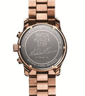 Michael Kors Runway Stop Hunger Quartz Blue Dial Rose Gold Steel Strap Watch For Men - MK8358