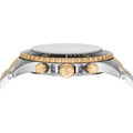 Michael Kors Bayville Chronograph Black Dial Two Tone Steel Strap Watch For Women - MK8872