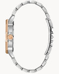 Bulova Octova Crystal Silver Dial Two Tone Steel Strap Watch for Men - 98C133