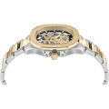 Philipp Plein High-Conic Automatic Gold Dial Silver & Gold Stainless Steel Strap Watch For Men - PWRAA0323