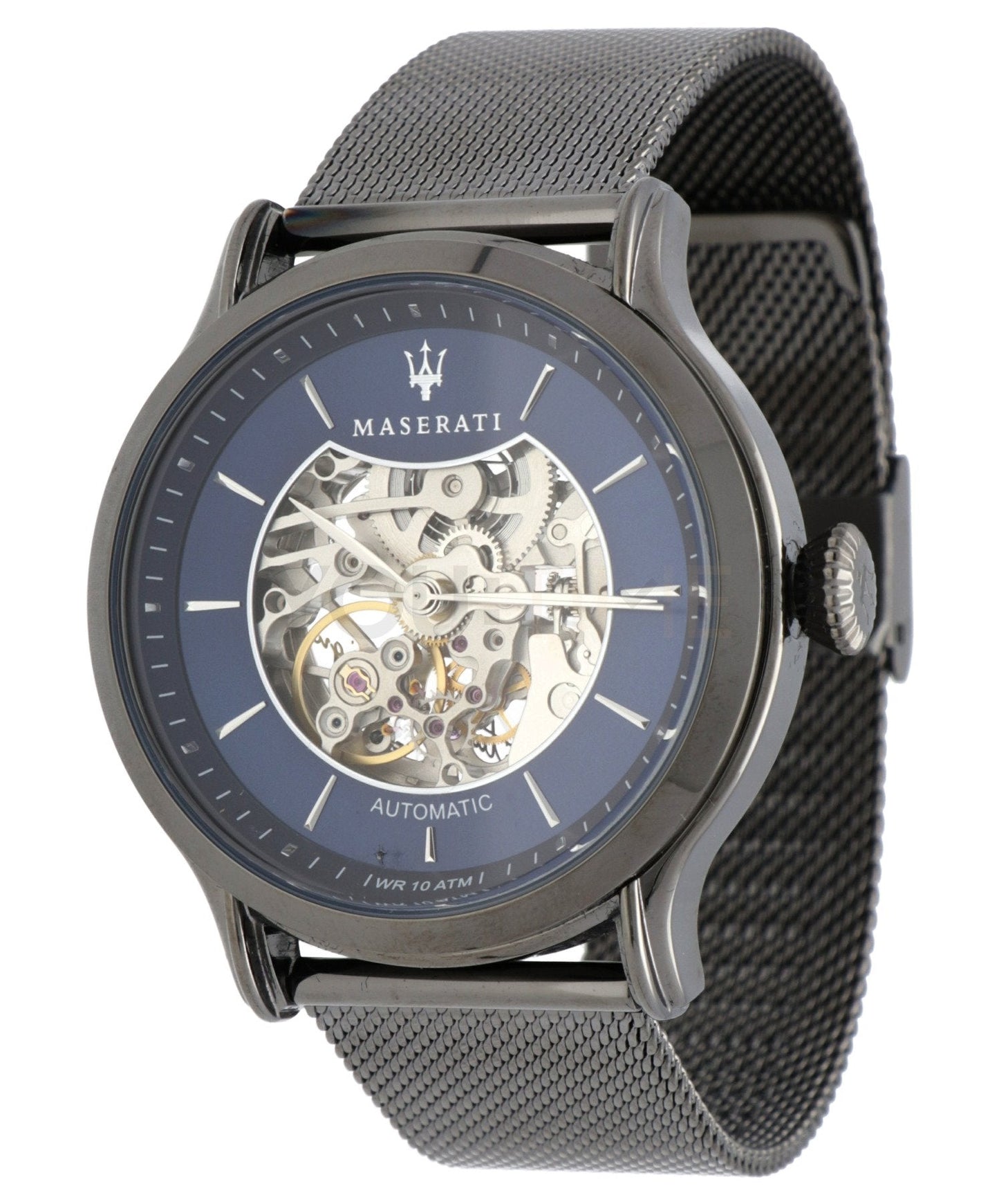 Maserati Epoca Automatic Skeleton Blue Dial Mesh Bracelet Watch For Men - R8823118002