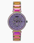 Guess Lily Analog Purple Dial Purple Steel Strap Watch For Women - GW0528L4