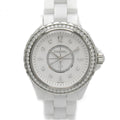 Chanel J12 Quartz Diamonds White Dial White Steel Strap Watch for Women - J12 H3110