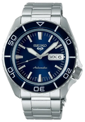 Seiko 5 Sports Automatic Blue Dial Silver Steel Strap Watch for Men - SRPK97K1