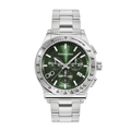 Salvatore Ferragamo 1927 Chrono Green Dial Silver Steel Strap Watch for Men - SFKZ00423