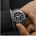 Seiko Prosprex Dark Depths GMT Automatic Black Dial Silver Steel Strap Watch For Men - SPB383J1