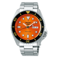 Seiko 5 Sports Automatic Orange Dial Silver Steel Strap Watch For Men - SRPD59K1