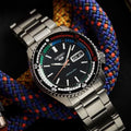 Seiko 5 Sports SKX Series Regatta Timer Retro Blue Dial Silver Steel Strap Watch For Men - SRPK13K1