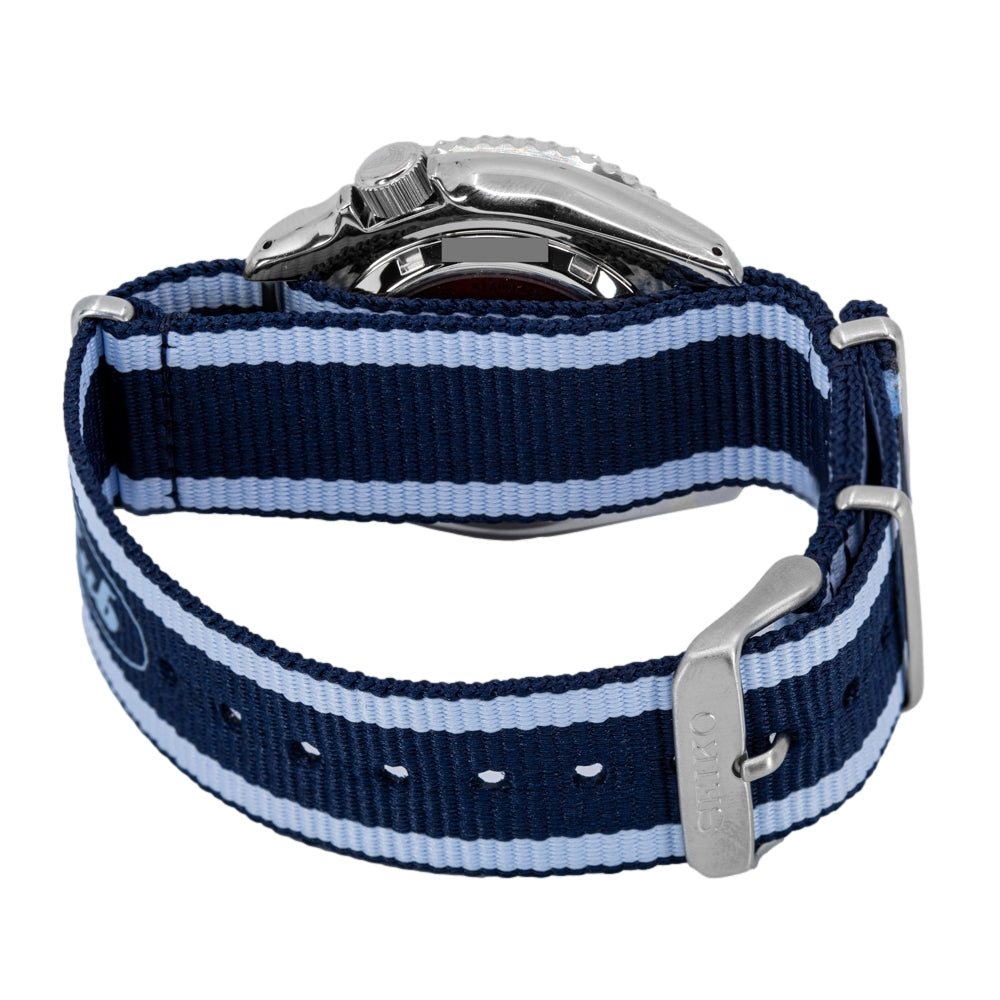 Seiko 5 Sports Honda Super Cub Limited Edition Blue Dial Two Tone NATO Strap Watch For Men - SRPK37K1
