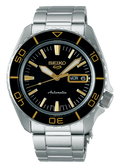 Seiko 5 Sport Automatic SKX Series Black Dial Silver Steel Strap Watch for Men - SRPK99K1